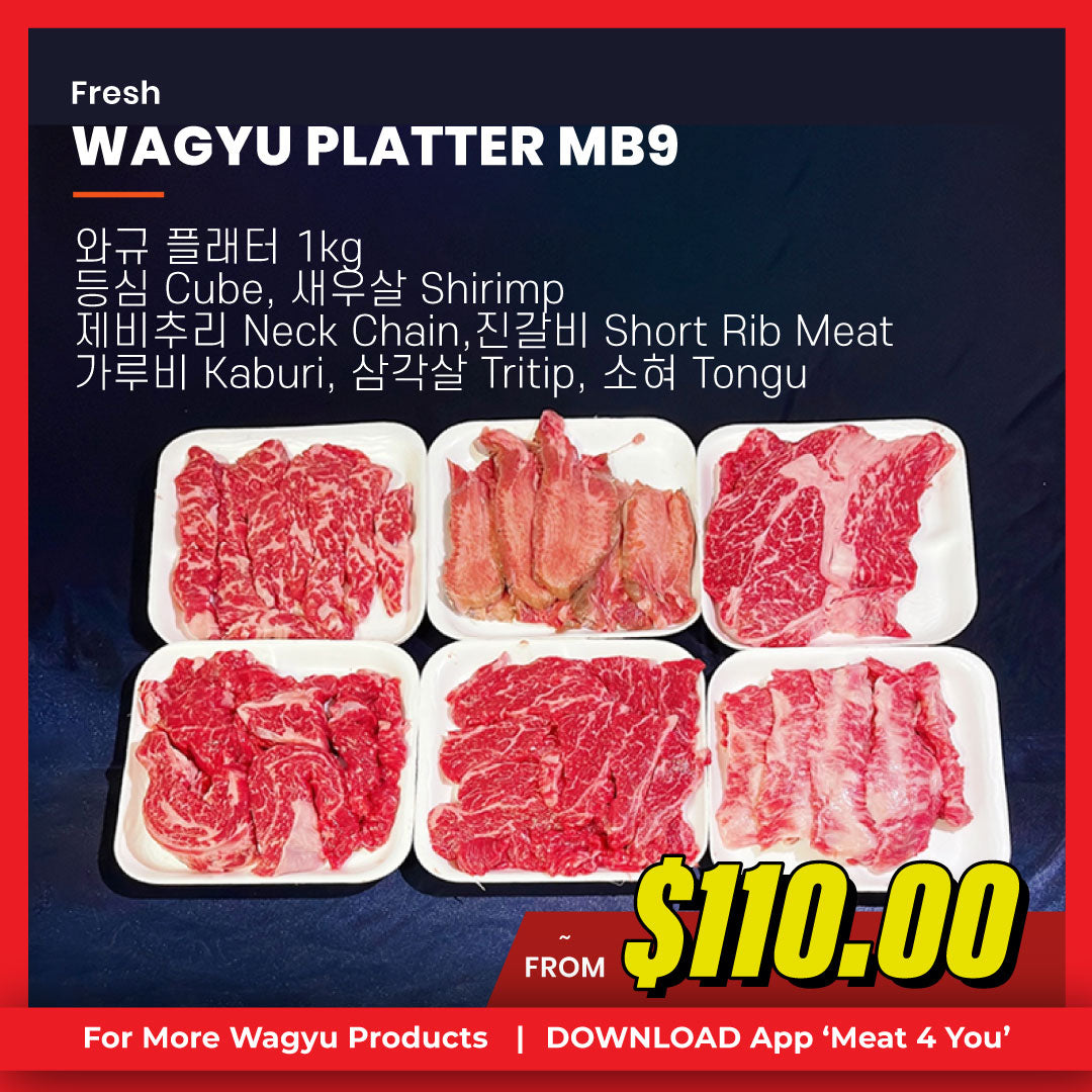 [Fresh] WAGYU PLATTER MB6 +9 1kg 1.2kg 와규 플래터