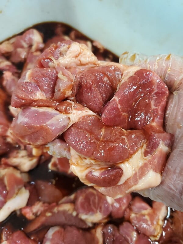 [Marinated] Pork neck with soy sauce  양념 돼지 목살/pk(620g)