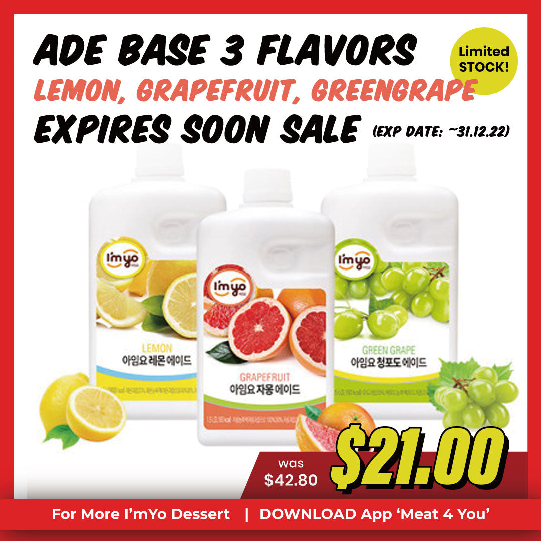 [I'mYo][SALE] Ade Base (Lemon, Greengrape, Grapefruit) 에이드 베이스 1.5L
