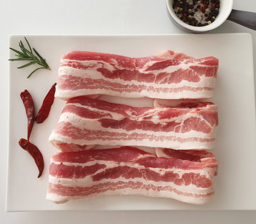 [Frozen] Pork belly Slice 냉동 대패 삼겹살 암돼지/pk (620g/1kg)